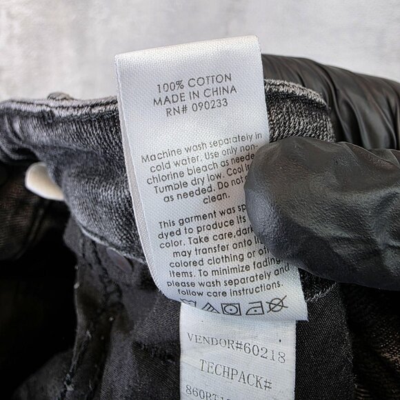 PacSun Mom Jean Jeans Womens 26 Black High Rise 100% Cotton Denim Pants - Picture 11 of 13